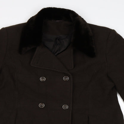 Womens UK Size 14 Richards Brown Pea Coat