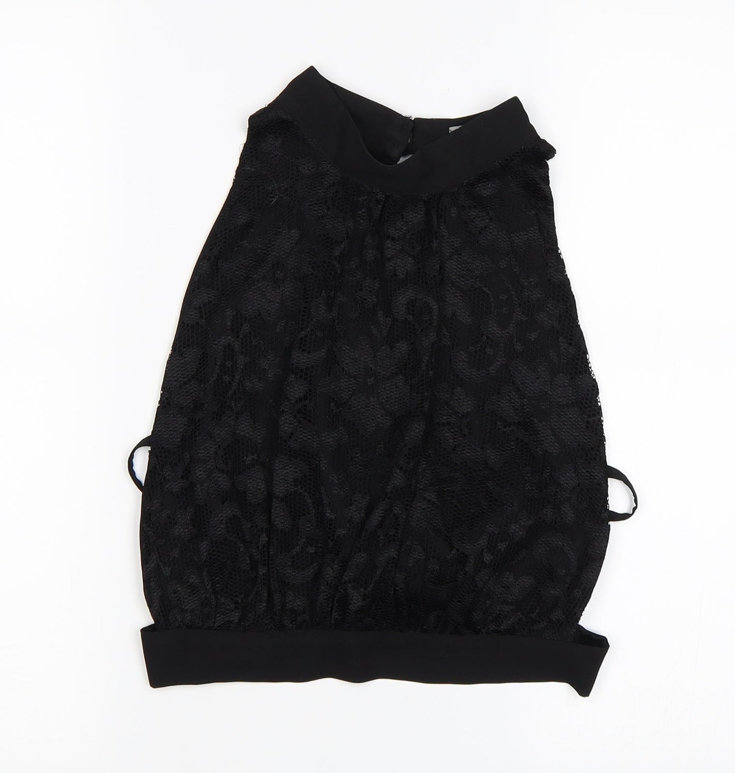 Womens UK Size M Love Black Basic Tank