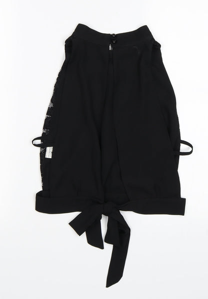 Womens UK Size M Love Black Basic Tank