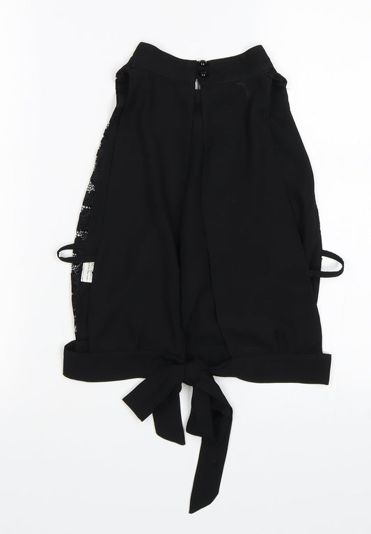 Womens UK Size M Love Black Basic Tank