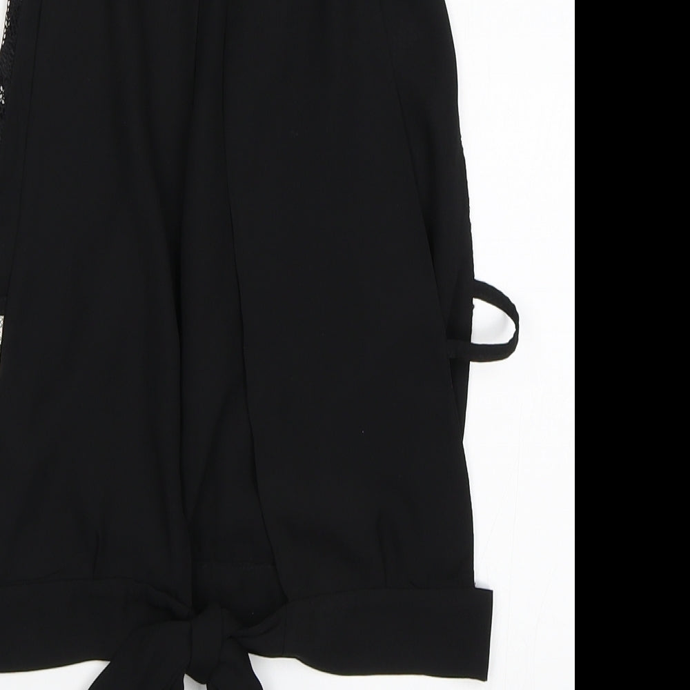 Womens UK Size M Love Black Basic Tank