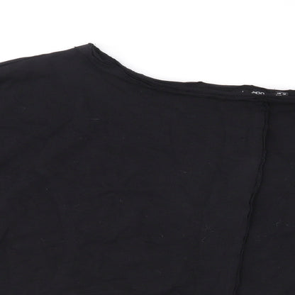 Boohoo Womens Black   Cropped T-Shirt Size 12