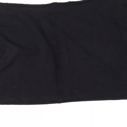 Boohoo Womens Black   Cropped T-Shirt Size 12