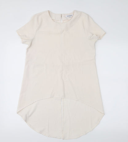Womens UK Size 10 Glamorous Beige Basic Blouse