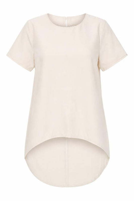 Womens UK Size 10 Glamorous Beige Basic Blouse