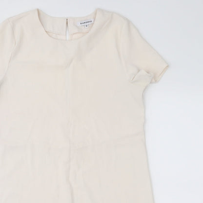 Womens UK Size 10 Glamorous Beige Basic Blouse