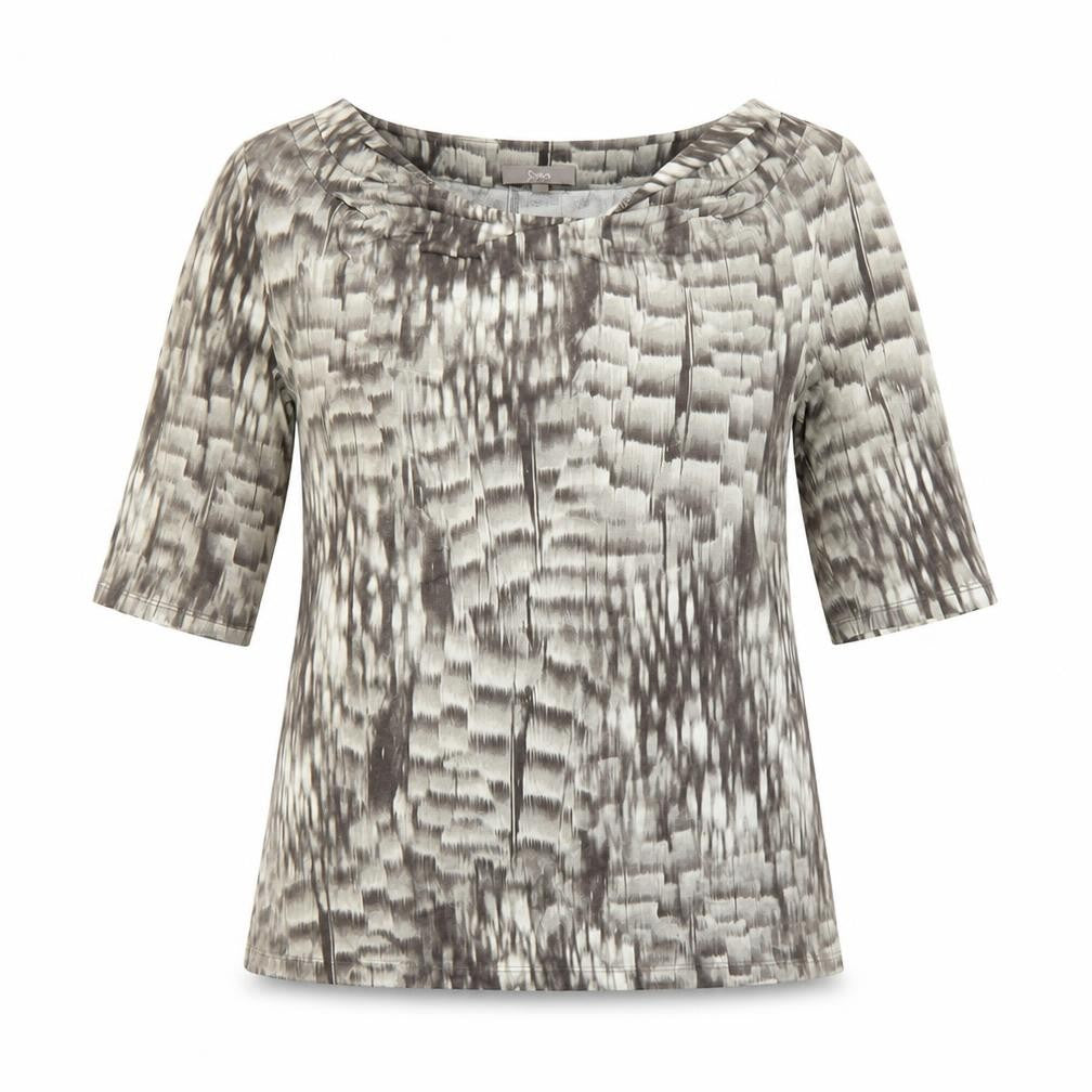 Womens UK Size 14 Soon Grey Basic Blouse