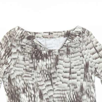 Womens UK Size 14 Soon Grey Basic Blouse