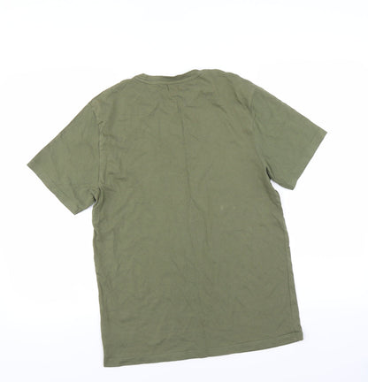 Mens UK Size S Burton Green  T-Shirt