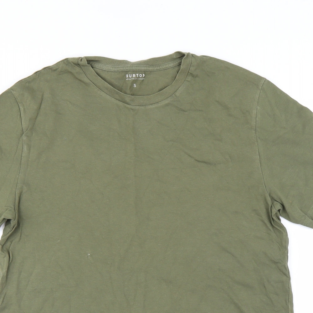 Mens UK Size S Burton Green  T-Shirt