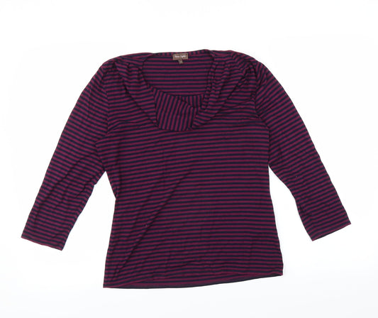 Phase Eight Womens Purple Striped  Basic Blouse Size 14