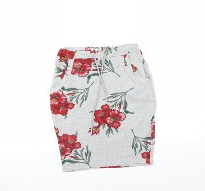 mshll girl Womens Grey Floral  Straight & Pencil Skirt Size XS