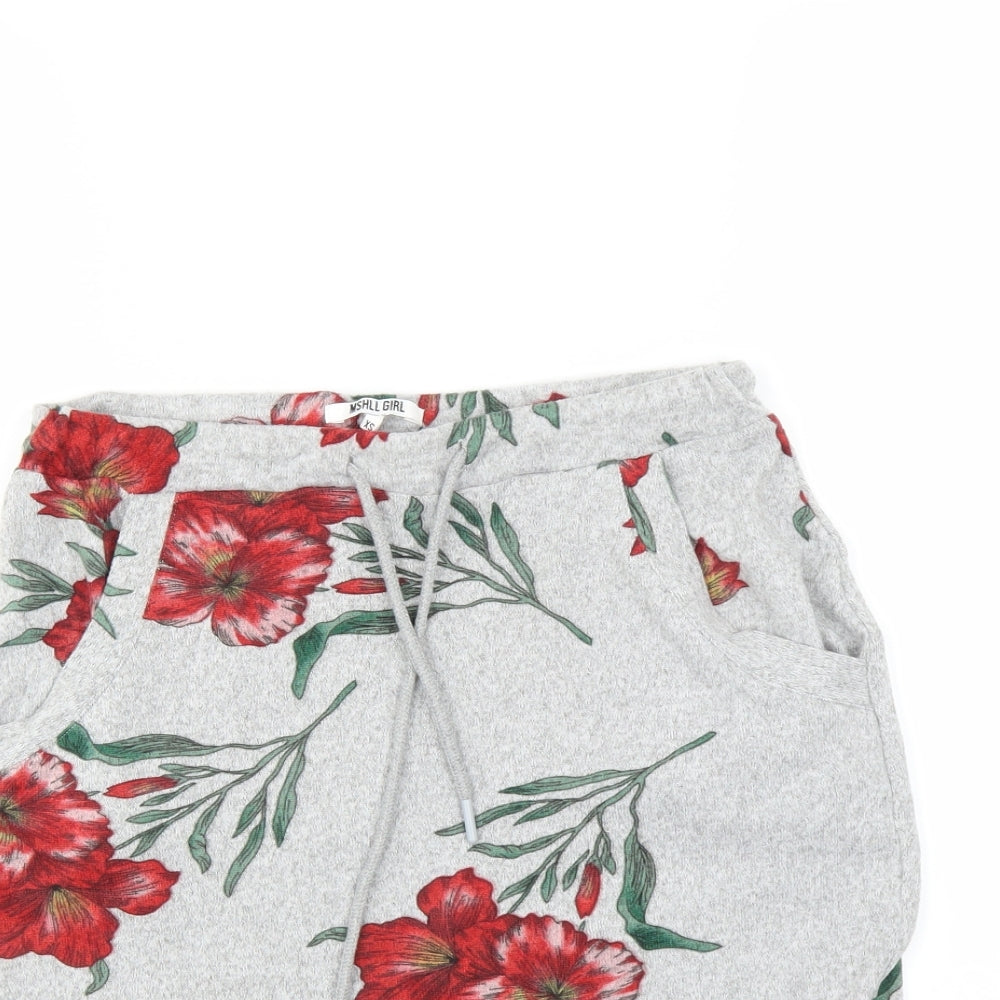 mshll girl Womens Grey Floral  Straight & Pencil Skirt Size XS