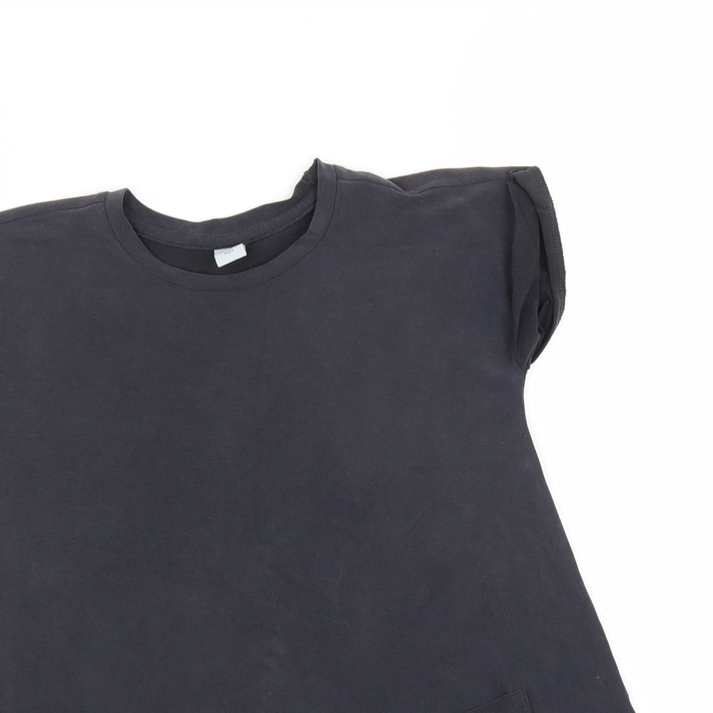 Sainsburys Girls Grey   T-Shirt Dress  Size 4 Years