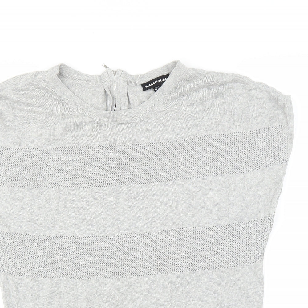 Warehouse Womens Grey   Pullover Jumper Size 10