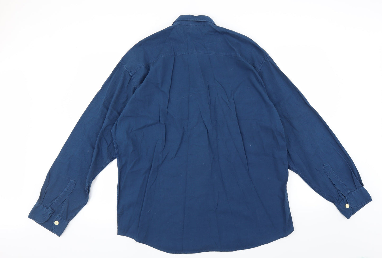 Mens UK Size  Classic Collection Blue  Button-Up Long Sleeve Casual Shirt