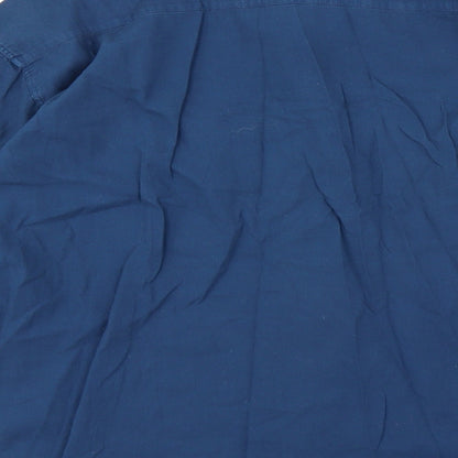 Mens UK Size  Classic Collection Blue  Button-Up Long Sleeve Casual Shirt