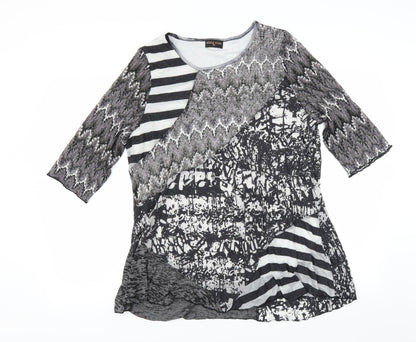 Womens UK Size 2XL Anna Rose Black Basic Blouse