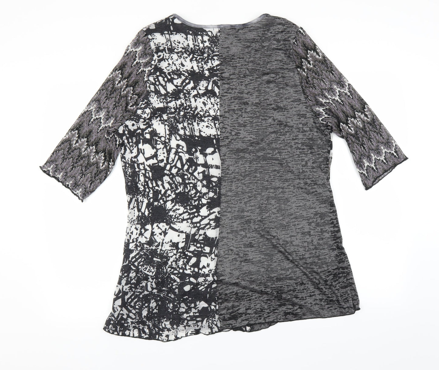 Womens UK Size 2XL Anna Rose Black Basic Blouse