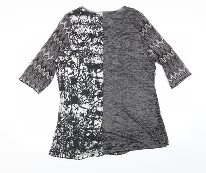 Womens UK Size 2XL Anna Rose Black Basic Blouse