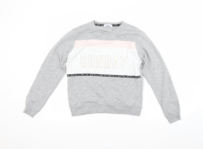 New Look Womens Grey   Pullover Sweatshirt Size M
