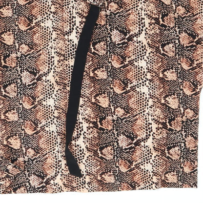 Primark Womens Brown Animal Print  Basic Blouse Size 10