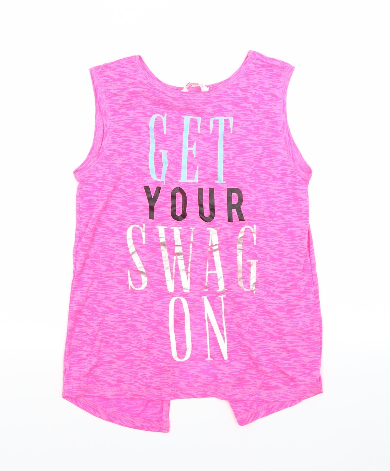 miss evie Girls Pink   Basic Tank Size 11-12 Years