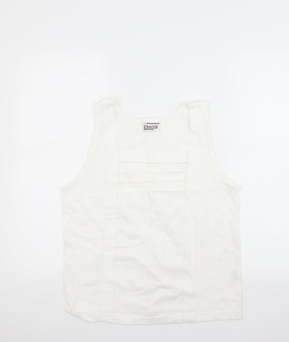 emos Womens White   Basic T-Shirt Size M