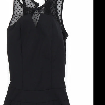 Womens UK Size 8 Preworn One-Piece Black Shorts