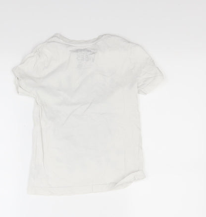 F&F Boys White   Basic T-Shirt Size 5-6 Years  - Japan