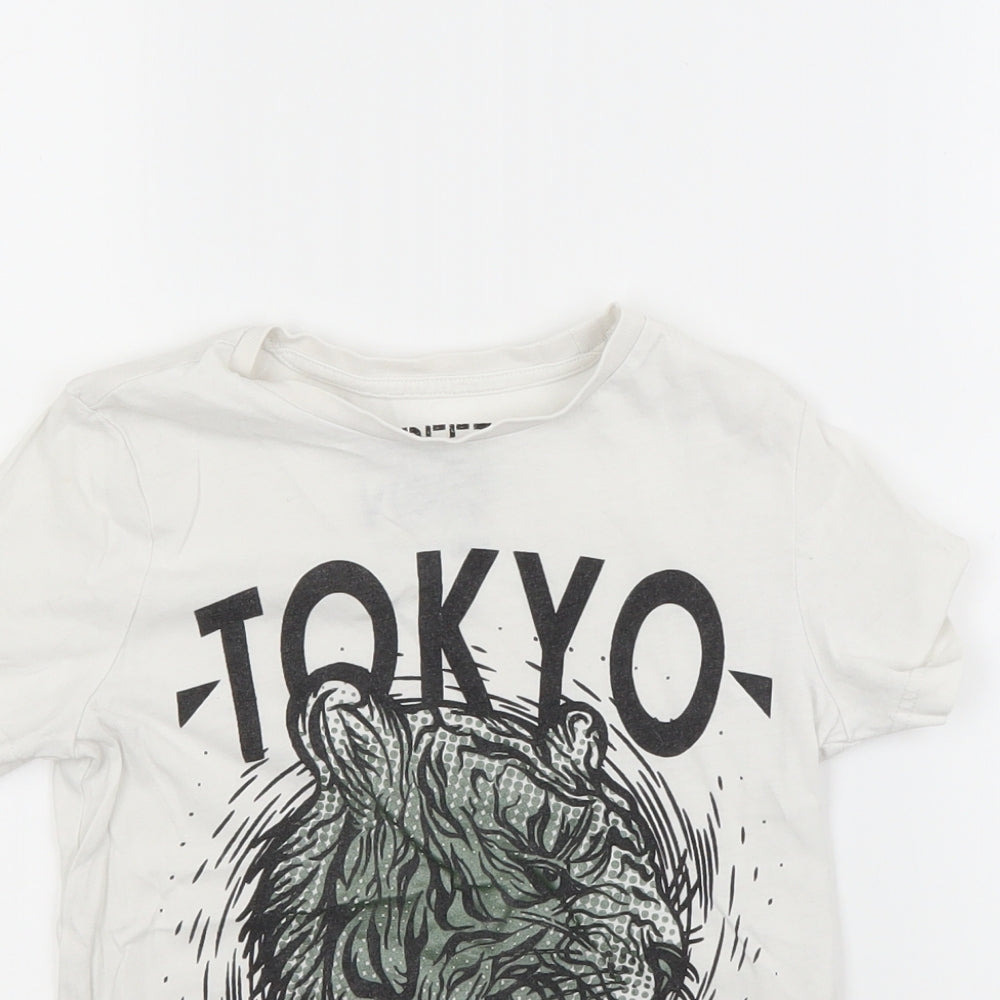 F&F Boys White   Basic T-Shirt Size 5-6 Years  - Japan