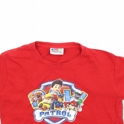 anbor Boys Red   Pullover T-Shirt Size 7-8 Years  - PAW PATROL