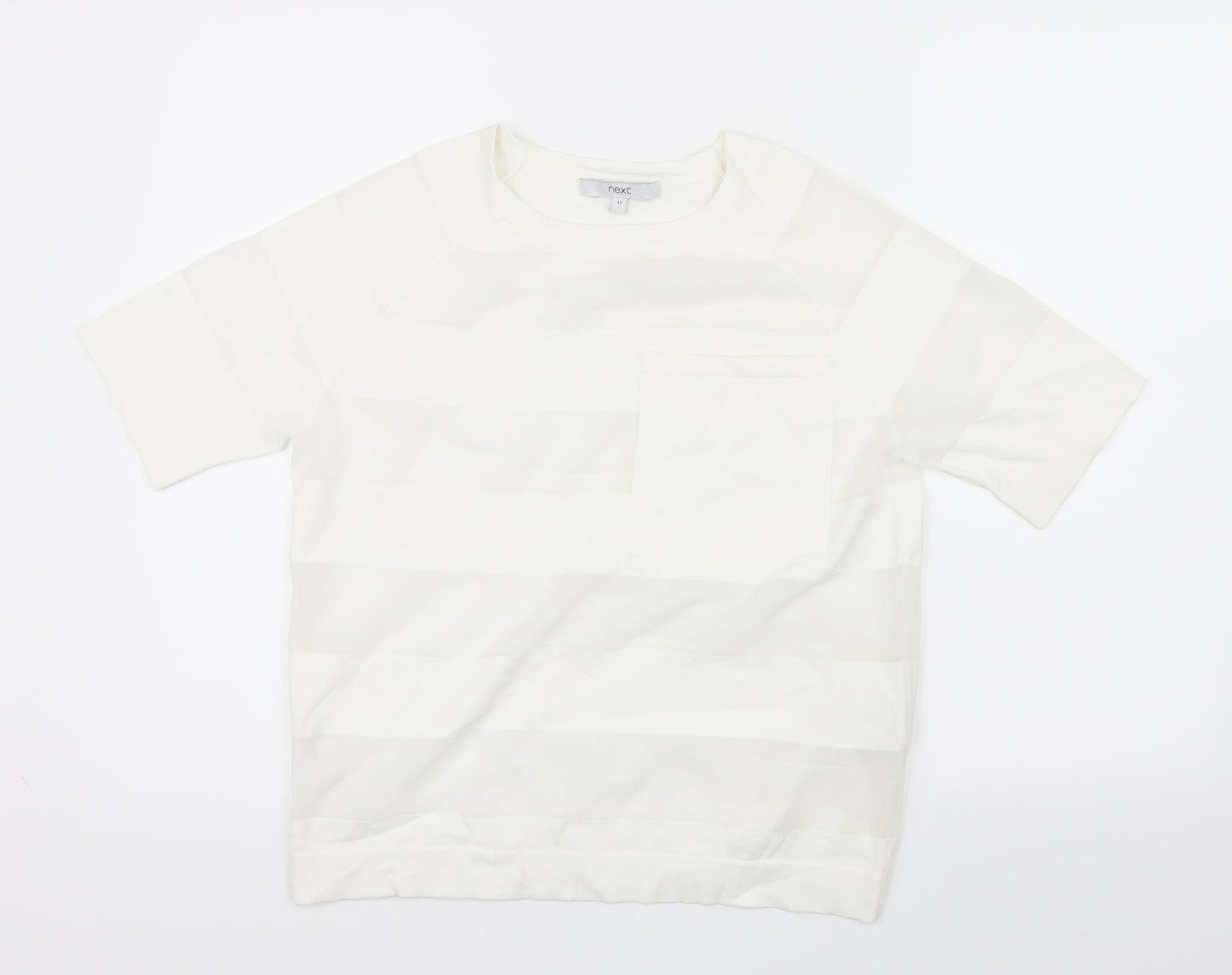 Womens UK Size 12 NEXT White Basic Blouse