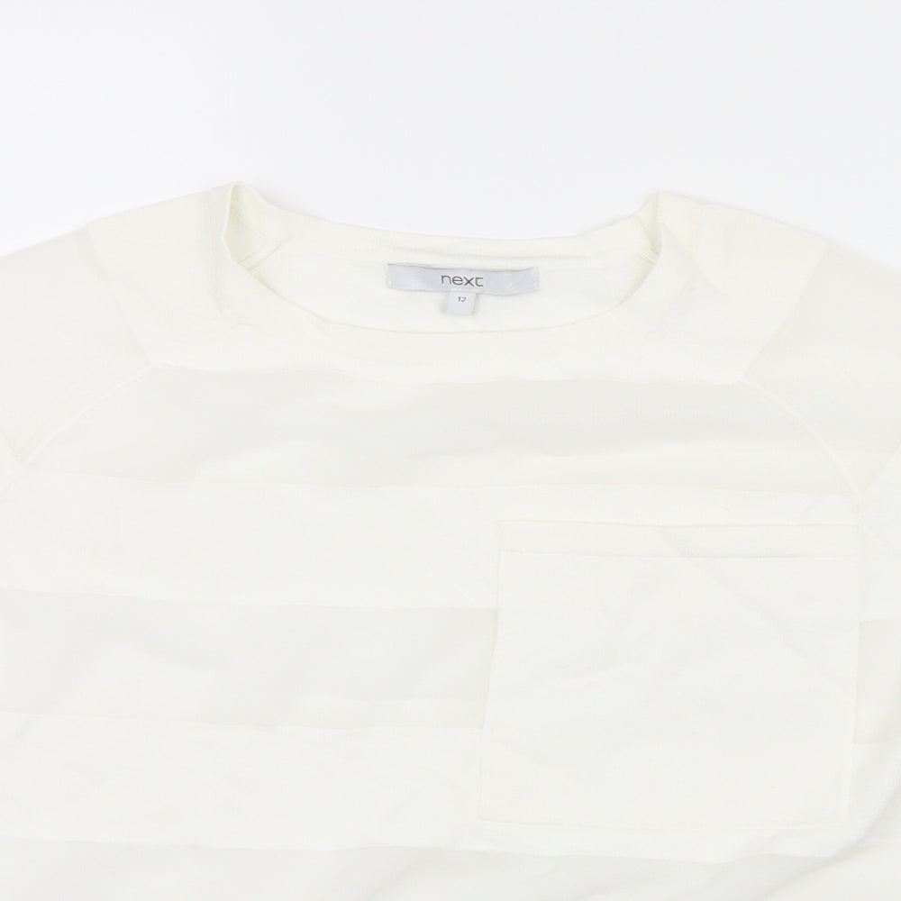 Womens UK Size 12 NEXT White Basic Blouse