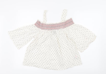 Womens UK Size 12 New Look White Basic Blouse