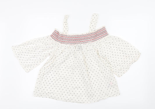 Womens UK Size 12 New Look White Basic Blouse