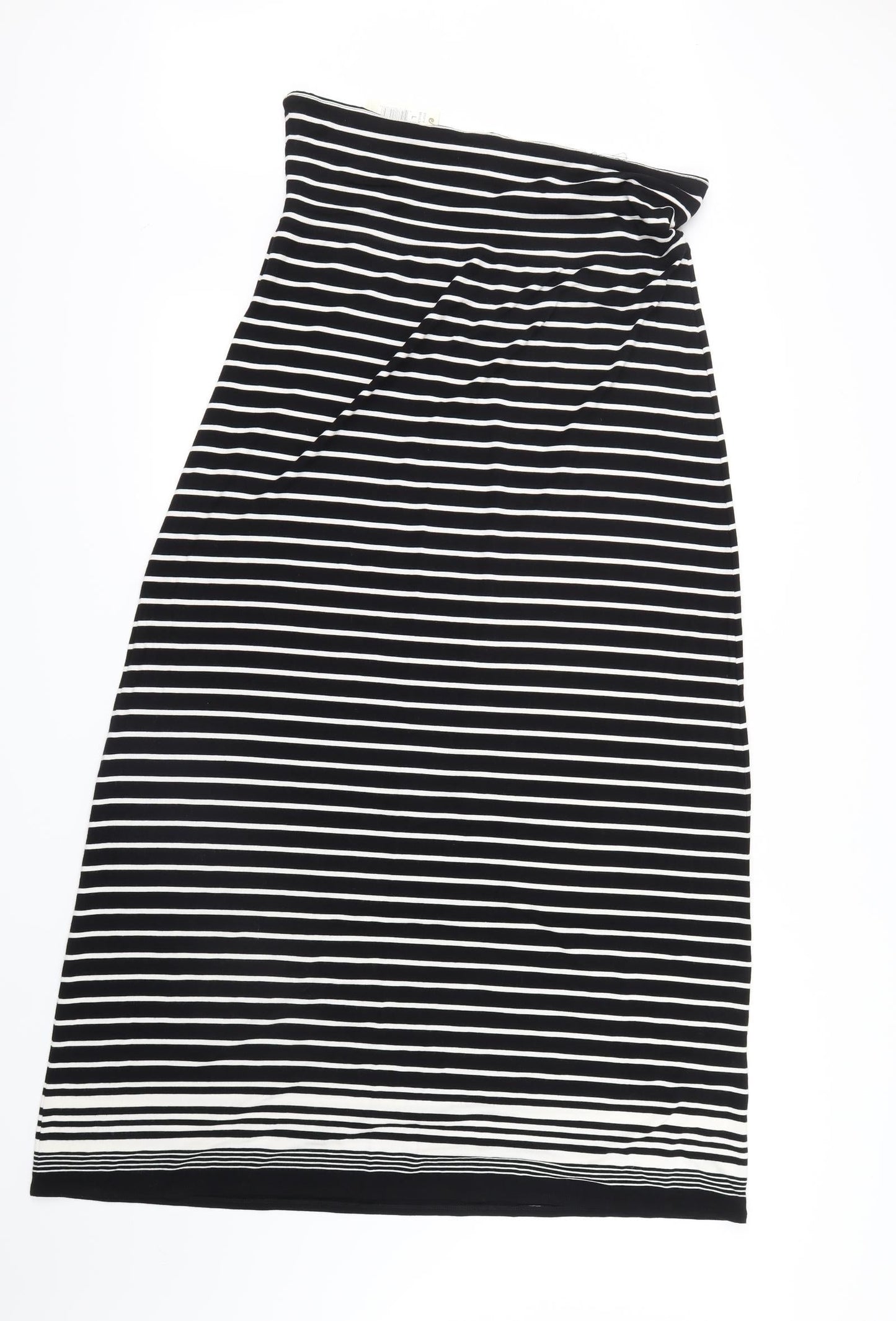 Max Studio Womens Black Striped  T-Shirt Dress  Size L