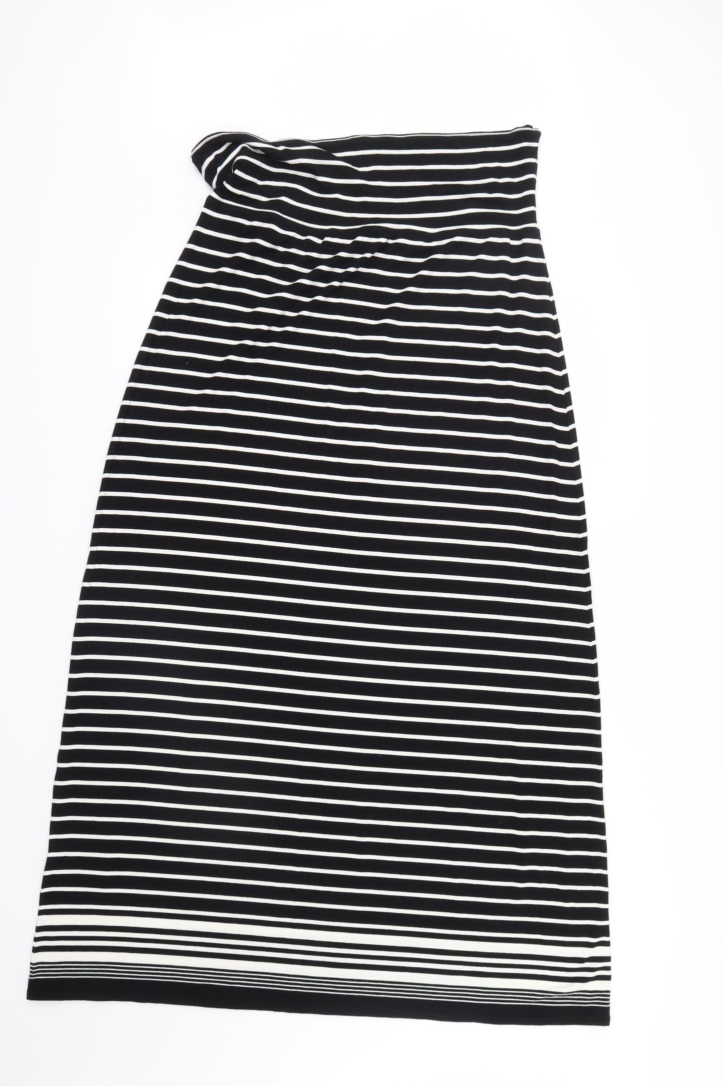 Max Studio Womens Black Striped  T-Shirt Dress  Size L