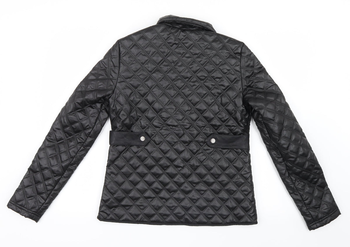 Dreams Womens Black Geometric  Jacket  Size 10