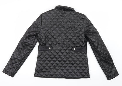 Dreams Womens Black Geometric  Jacket  Size 10