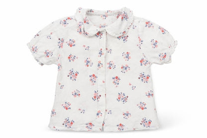Nutmeg Girls White Floral  Cami Pyjama Top Size 9-12 Months