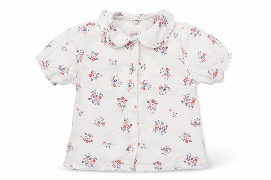 Nutmeg Girls White Floral  Cami Pyjama Top Size 9-12 Months