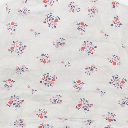 Nutmeg Girls White Floral  Cami Pyjama Top Size 9-12 Months