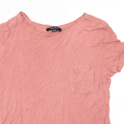 Womens UK Size 12 Select Pink Basic T-Shirt