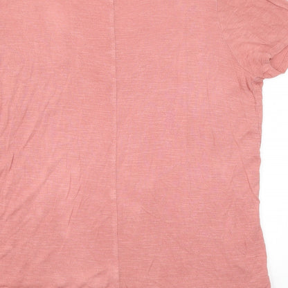 Womens UK Size 12 Select Pink Basic T-Shirt