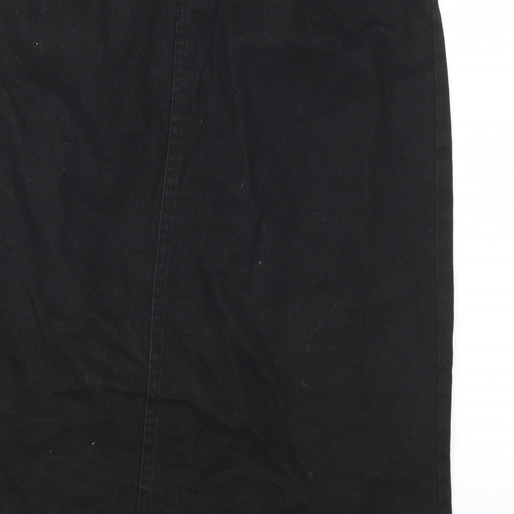 L&L Womens Black  Denim Straight & Pencil Skirt Size 30 in  - Distressed