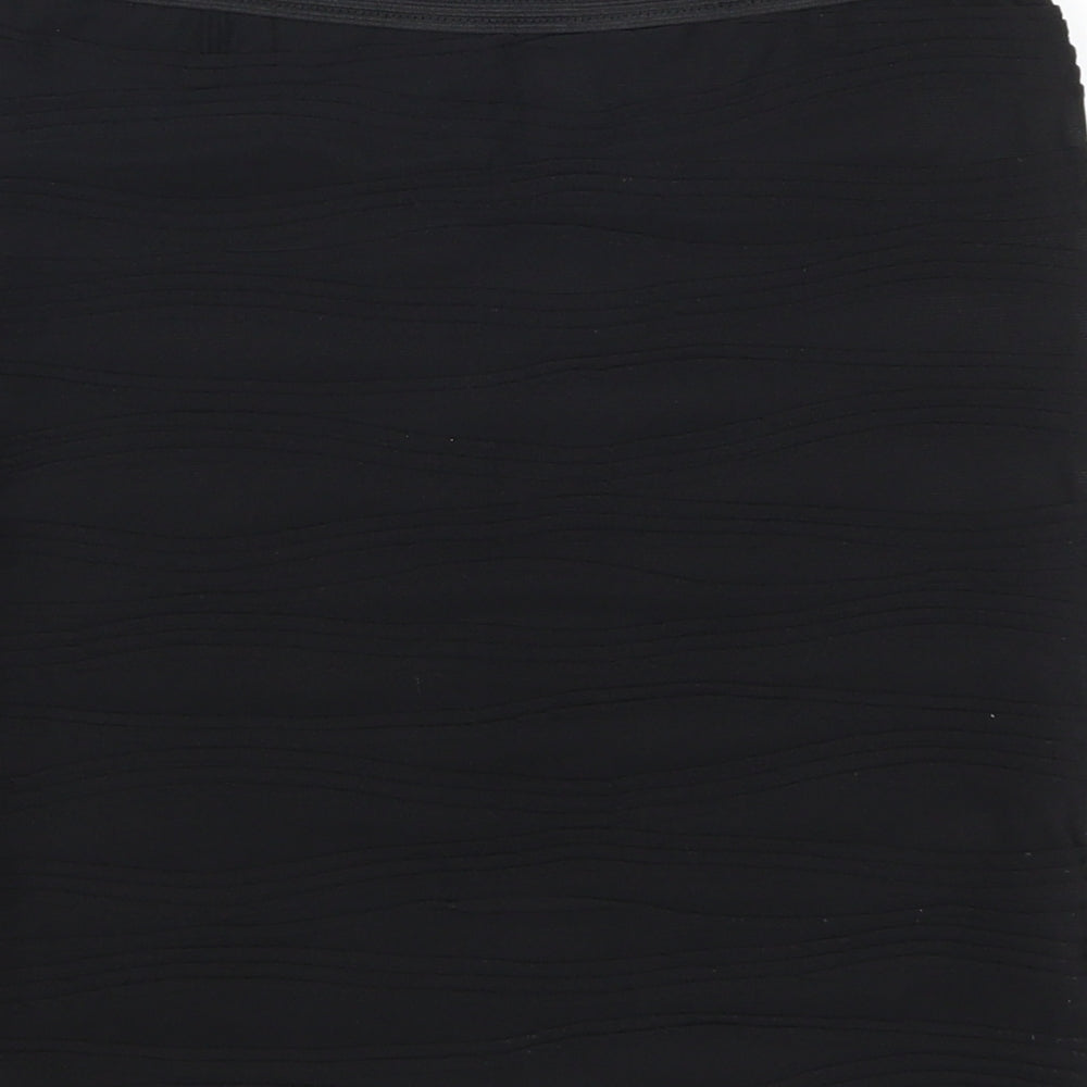 Internationale Womens Black   Mini Skirt Size 10  - TExtured