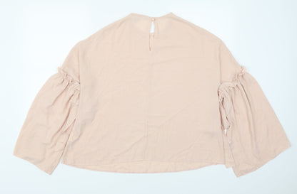 Womens UK Size 12 Preworn Pink Basic Blouse