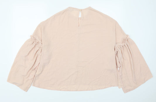 Womens UK Size 12 Preworn Pink Basic Blouse