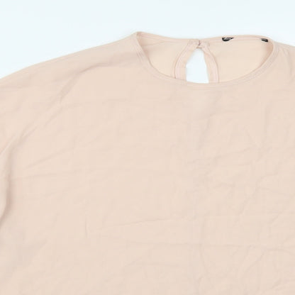 Womens UK Size 12 Preworn Pink Basic Blouse